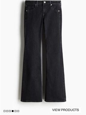 H&M divided Women's Gray faded black  Boot-Cut flared low-cut Jeans 2 25